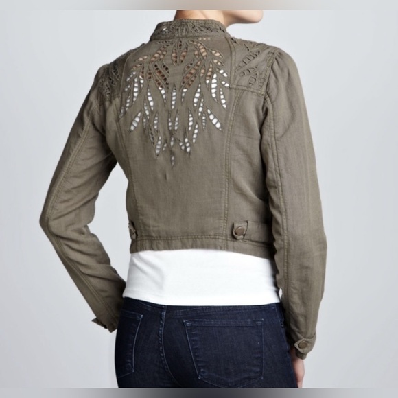 Free people linen/cotton moto jacket - Picture 1 of 6